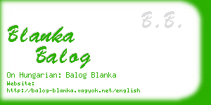 blanka balog business card